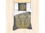 Abakuhaus Set Copripiumino Per Letto Singolo, Motivo Floreale Sfumato, Antiacaro, Adatto A Chi Soffre Di Allergie, Con Federa, 135 Cm X 200 Cm - 80 X 80 Cm, Terra Giallo Giallo Pallido