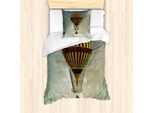 Abakuhaus Set Copripiumino Steampunk Per Letti Singoli, Palloncini E Stelle, Antiacaro, Adatto A Chi Soffre Di Allergie, Con Federa, 135 Cm X 200 Cm - 80 X 80 Cm, Multicolore