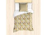 Abakuhaus Set Copripiumino Per Letto Singolo, Cartoon Barnyard Crop, Antiacaro, Adatto A Chi Soffre Di Allergie, Con Federa, 135 Cm X 200 Cm - 80 X 80 Cm, Multicolore