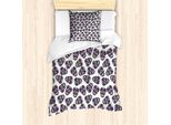 Abakuhaus Set Copripiumino Per Letto Singolo ZuckerschäDel, Teschi Calavera, Antiacaro, Adatto A Chi Soffre Di Allergie, Con Federa, 135 Cm X 200 Cm - 80 X 80 Cm, Blu Pallido Viola