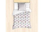 Abakuhaus Nursery Set Copripiumino Per Letto Singolo, Acquerello Palloncino, Antiacaro, Adatto A Chi Soffre Di Allergie, Con Federa, 135 Cm X 200 Cm - 80 X 80 Cm, Multicolore