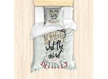 Abakuhaus Set Copripiumino Per Letto Singolo Con Proverbio, Philosophical Saying, Antiacaro, Adatto A Chi Soffre Di Allergie, Con Federa, 135 Cm X 200 Cm - 80 X 80 Cm, Multicolore