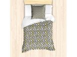 Abakuhaus Set Copripiumino Per Letto Singolo, Simplistic Apartment Style Flora, Antiacaro, Adatto A Chi Soffre Di Allergie, Con Federa, 135 Cm X 200 Cm - 80 X 80 Cm, Multicolore