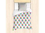 Abakuhaus Set Copripiumino Per Letto Singolo, Motivo Petali, Antiacaro, Adatto A Chi Soffre Di Allergie, Con Federa, 135 Cm X 200 Cm - 80 X 80 Cm, Multicolore