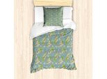 Abakuhaus Set Copripiumino Per Letto Singolo, Jasmin, Exotischer Oriental Plants, Antiacaro, Adatto A Chi Soffre Di Allergie, Con Federa, 135 Cm X 200 Cm - 80 X 80 Cm, Multicolore