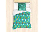 Abakuhaus Set Copripiumino Nautico Per Letti Singoli, Barche A Vela Colorate, Antiacaro, Adatto A Chi Soffre Di Allergie, Con Federa, 135 Cm X 200 Cm - 80 X 80 Cm, Multicolore