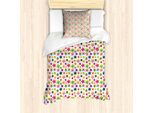 Abakuhaus Set Copripiumino Per Letti Singoli, Forme Grunge Colorate, Antiacaro, Adatto A Chi Soffre Di Allergie, Con Federa, 135 Cm X 200 Cm - 80 X 80 Cm, Multicolore