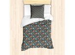 Abakuhaus Set Copripiumino Per Lettini Singoli, Volpi E Denti Di Leone, Antiacaro, Adatto A Chi Soffre Di Allergie, Con Federa, 135 Cm X 200 Cm - 80 X 80 Cm, Multicolore