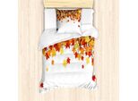 Set Copripiumino Abakuhaus Per Letti Singoli, Romantica Stagione Autunnale, Antiacaro, Adatto A Chi Soffre Di Allergie, Con Federa, 135 Cm X 200 Cm - 80 X 80 Cm, Multicolore