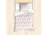 Set Copripiumino Abakuhaus Per Letti Singoli, Disegno 3D Magnolia, Antiacaro, Adatto A Chi Soffre Di Allergie, Con Federa, 135 Cm X 200 Cm - 80 X 80 Cm, Multicolore