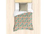 Abakuhaus Set Copripiumino Per Letti Singoli, Noci E Bacche Stagionali, Antiacaro, Adatto A Chi Soffre Di Allergie, Con Federa, 135 Cm X 200 Cm - 80 X 80 Cm, Multicolore