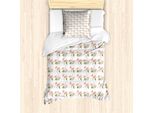 Abakuhaus Set Copripiumino Per Letto Singolo, Romantico Bouquet Di Gigli, Antiacaro E Anallergico, Con Federa, 135 Cm X 200 Cm - 80 X 80 Cm, Verde Oliva Rosa Pallido
