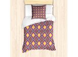 Abakuhaus Set Copripiumino Colorato Per Letti Singoli, Mosaico, Antiacaro, Adatto A Chi Soffre Di Allergie, Con Federa, 135 Cm X 200 Cm - 80 X 80 Cm, Multicolore