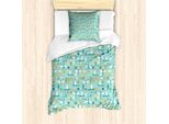 Abakuhaus Set Copripiumino Per Letti Singoli, Motivo Cartoon In Stile Asilo, Antiacaro E Anallergico, Con Federa, 135 Cm X 200 Cm - 80 X 80 Cm, Multicolore