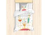 Abakuhaus Set Copripiumino Per Letto Singolo Cocktailparty, Bevande Assortite, Antiacaro, Adatto A Chi Soffre Di Allergie, Con Federa, 135 Cm X 200 Cm - 80 X 80 Cm, Multicolore