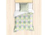 Abakuhaus Set Copripiumino Tropicale Per Letti Singoli, Silhouette Esotica Di Monstera, Antiacaro, Adatto A Chi Soffre Di Allergie, Con Federa, 135 Cm X 200 Cm - 80 X 80 Cm, Multicolore