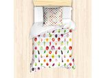 Abakuhaus Set Copripiumino Per Letti Singoli, Pomodoro, Melanzana, Peperone, Antiacaro, Adatto A Chi Soffre Di Allergie, Con Federa, 135 Cm X 200 Cm - 80 X 80 Cm, Multicolore