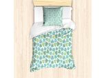 Abakuhaus Set Copripiumino Tropicale Per Letti Singoli, Tema Esotico Foglie Tropicali, Antiacaro, Adatto A Chi Soffre Di Allergie, Con Federa, 135 Cm X 200 Cm - 80 X 80 Cm, Multicolore