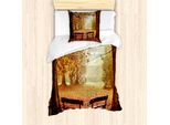 Set Copripiumino Abakuhaus Per Letti Singoli, Alberi E Panchine Spettacolari, Antiacaro, Adatto A Chi Soffre Di Allergie, Con Federa, 135 Cm X 200 Cm - 80 X 80 Cm, Multicolore