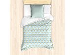 Abakuhaus Set Copripiumino Per Letti Singoli, Motivi A Tema Amore, Antiacaro, Adatto A Chi Soffre Di Allergie, Con Federa, 135 Cm X 200 Cm - 80 X 80 Cm, Azzurro Pallido Arancione Pallido