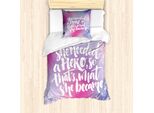 Abakuhaus Set Copripiumino Femminista Per Letti Singoli, Tema Female Hero, Antiacaro, Adatto A Chi Soffre Di Allergie, Con Federa, 135 Cm X 200 Cm - 80 X 80 Cm, Multicolore