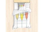 Abakuhaus Set Copripiumino Per Letto Singolo, Motivo Acquerellato, Antiacaro, Adatto A Chi Soffre Di Allergie, Con Federa, 135 Cm X 200 Cm - 80 X 80 Cm, Multicolore