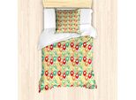 Abakuhaus Set Copripiumino Astratto Per Letti Singoli, Stampa Con Forme Colorate, Antiacaro, Adatto A Chi Soffre Di Allergie, Con Federa, 135 Cm X 200 Cm - 80 X 80 Cm, Multicolore