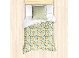 Abakuhaus Set Copripiumino Primaverile Per Letti Singoli, Fiori E Insetti, Antiacaro, Adatto A Chi Soffre Di Allergie, Con Federa, 135 Cm X 200 Cm - 80 X 80 Cm, Multicolore