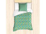 Abakuhaus Set Copripiumino Colorato Per Letti Singoli, Motivi Geometrici Botanici, Antiacaro, Adatto A Chi Soffre Di Allergie, Con Federa, 135 Cm X 200 Cm - 80 X 80 Cm, Multicolore