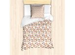 Abakuhaus Set Copripiumino Tropicale Per Letti Singoli, Assortimento Di Noci Design, Antiacaro Adatto A Chi Soffre Di Allergie Con Federa, 135 Cm X 200 Cm - 80 X 80 Cm, Multicolore