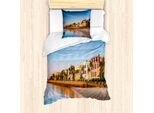 Abakuhaus Set Copripiumino Charleston Per Letti Singoli, Batteria Di Edifici Storici, Antiacaro, Adatto A Chi Soffre Di Allergie, Con Federa, 135 Cm X 200 Cm - 80 X 80 Cm, Multicolore