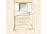 Set Copripiumino Abakuhaus Per Letti Singoli, Spring Season Monochrome, Antiacaro, Adatto A Chi Soffre Di Allergie, Con Federa, 135 Cm X 200 Cm - 80 X 80 Cm, Terra Giallo Bianco
