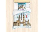 Abakuhaus Set Copripiumino Europa Per Letti Singoli, Motivo Europa Wahrzeichen Himmel, Antiacaro, Adatto A Chi Soffre Di Allergie, Con Federa, 135 Cm X 200 Cm - 80 X 80 Cm, Multicolore