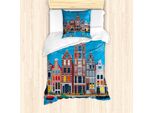 Abakuhaus Amsterdam Set Copripiumino Per Letti Singoli, Famoso Canal, Antiacaro, Adatto A Chi Soffre Di Allergie, Con Federa, 135 Cm X 200 Cm - 80 X 80 Cm, Multicolore