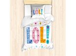 Abakuhaus Lol Set Copripiumino Per Letti Singoli, Motivo Floreale, Antiacaro, Adatto A Chi Soffre Di Allergie, Con Federa, 135 Cm X 200 Cm - 80 X 80 Cm, Multicolore