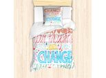 Abakuhaus Set Copripiumino Per Letto Singolo, Ispirazione Resilience, Antiacaro, Adatto A Chi Soffre Di Allergie, Con Federa, 135 Cm X 200 Cm - 80 X 80 Cm, Multicolore
