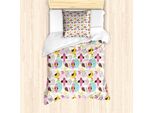 Set Copripiumino Abakuhaus Per Letti Singoli, Vivid Flora Birds, Antiacaro, Adatto A Chi Soffre Di Allergie, Con Federa, 135 Cm X 200 Cm - 80 X 80 Cm, Multicolore