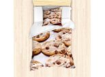 Set Copripiumino Abakuhaus, Caramelle Al Cioccolato Appena Sfornate, Tema Cucina Casalinga, 135 X 200 Cm + 80 X 80 Cm, Multicolore