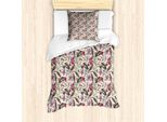 Abakuhaus Set Copripiumino Per Letto Singolo, Motivo Esotico Aloha Hibiscus, Antiacaro E Anallergico, Con Federa, 135 Cm X 200 Cm - 80 X 80 Cm, Multicolore