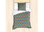 Abakuhaus Set Copripiumino Per Lettini Singoli, Vivid Zweig BläTter Cartoon, Antiacaro, Adatto A Chi Soffre Di Allergie, Con Federa, 135 Cm X 200 Cm - 80 X 80 Cm, Multicolore