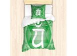 Abakuhaus Set Copripiumino Verde Mandala Per Letti Singoli, Motivo Chakra Orientale, Antiacaro, Adatto A Chi Soffre Di Allergie, Con Federa, 135 Cm X 200 Cm - 80 X 80 Cm, Verde Chiaro E Bianco