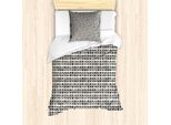Abakuhaus Set Copripiumino Astratto Per Letti Singoli, Motivi Tribali E Pois, Antiacaro E Anallergico, Con Federa, 135 Cm X 200 Cm - 80 X 80 Cm, Grigio Coke Guscio D'uovo
