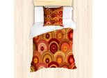 Set Copripiumino Abakuhaus Per Letti Singoli, Mandala Rotondo, Antiacaro, Adatto A Chi Soffre Di Allergie, Con Federa, 135 Cm X 200 Cm - 80 X 80 Cm, Multicolore