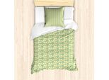 Abakuhaus Set Copripiumino Astratto Per Letti Singoli, Onde E Spirali Orientali, Antiacaro, Adatto A Chi Soffre Di Allergie, Con Federa, 135 Cm X 200 Cm - 80 X 80 Cm, Turchese Giallo