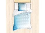 Abakuhaus Set Copripiumino Blu Per Letti Singoli, Effetto Radiante Astratto Moderno, Antiacaro, Adatto A Chi Soffre Di Allergie, Con Federa, 135 Cm X 200 Cm - 80 X 80 Cm, Blu E Azzurro