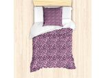 Set Copripiumino Abakuhaus Leopard, Gruppo Di Sfondi Con Stampa Pelle, Grafica Femminile Carina, 135 X 200 Cm + 80 X 80 Cm, Grigio Rosa