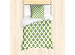 Abakuhaus Set Copripiumino Verde Mandala Per Letti Singoli, Chakra Con Fiori, Antiacaro, Adatto A Chi Soffre Di Allergie, Con Federa, 135 Cm X 200 Cm - 80 X 80 Cm, Vermiglio E Verde