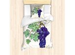 Abakuhaus Set Copripiumino Per Letto Singolo, Concorde Frutta Con Foglie, Antiacaro Adatto A Chi Soffre Di Allergie Con Federa, 135 Cm X 200 Cm - 80 X 80 Cm, Champagne Multicolor