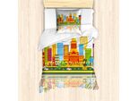 Abakuhaus Set Copripiumino Charleston Per Letti Singoli, West Virginia GeschäFt, Antiacaro, Adatto A Chi Soffre Di Allergie, Con Federa, 135 Cm X 200 Cm - 80 X 80 Cm, Multicolore