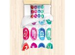 Abakuhaus Set Copripiumino Per Letti Singoli, Effetto Acquerello, Antiacaro, Adatto A Chi Soffre Di Allergie, Con Federa, 135 Cm X 200 Cm - 80 X 80 Cm, Multicolore